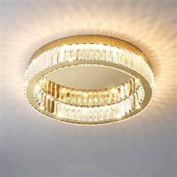 Gelmir Large CCT LED Crystal Flush Light