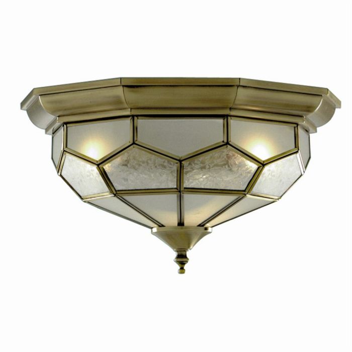 Pisa Traditional Glass Flush Ceiling Light 1243-12