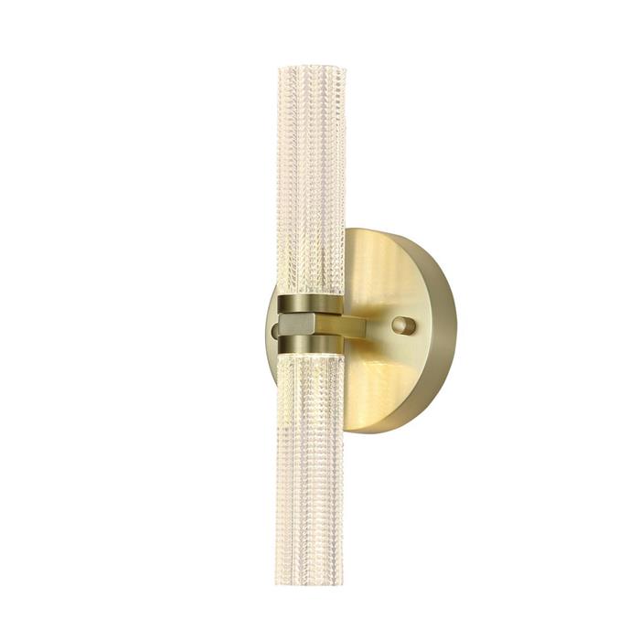 Aberdeen IP44 Bathroom LED Up and Down Satin Brass Wall Light 10372SB