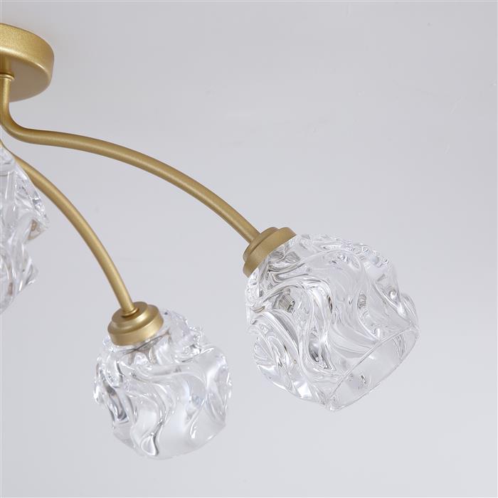 Astral Gold (Colour) Five Light Flush Fitting 11525-5GO
