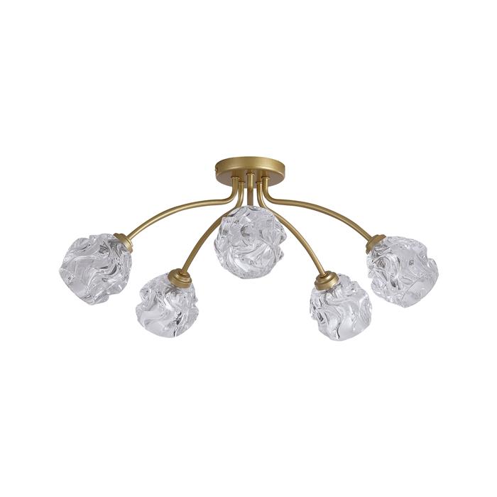 Astral Gold (Colour) Five Light Flush Fitting 11525-5GO
