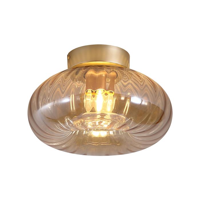 Celestial Gold Metal And Amber Glass Flush Fitting 32156-28GO