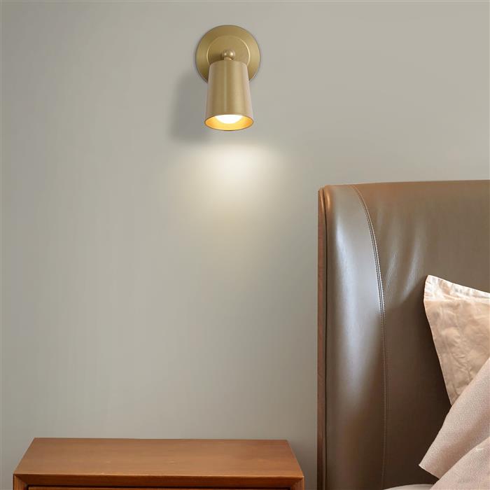Cone LED Gold (Colour) Rechargeable Wall Light 23340GO