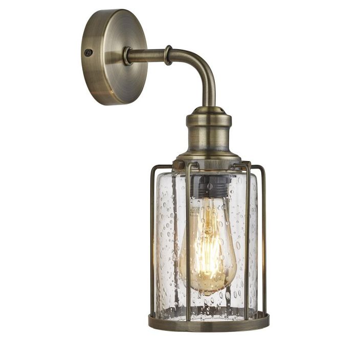 Pipes Antique Brass Wall Light 1261AB
