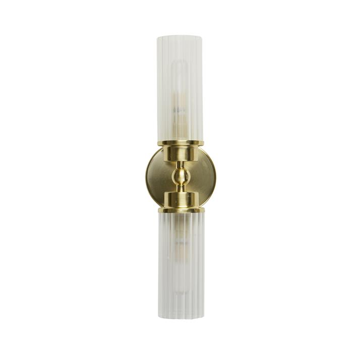 Imperial IP44 Bathroom Satin Brass Double Wall Light 29982SB