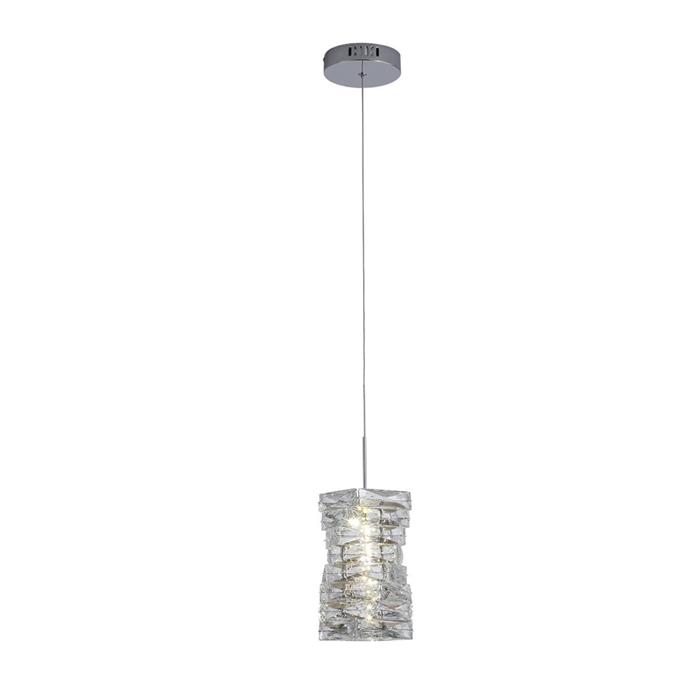 Modena LED Chrome And Crystal Ceiling Pendant 65811CC