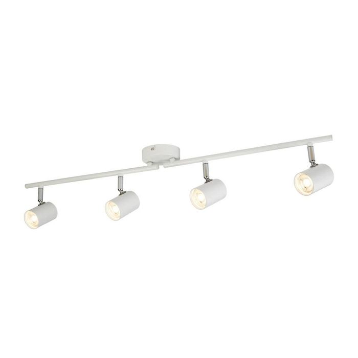 Rollo LED White Four Arm Cylinder Split Bar Ceiling Fitting 3174WH