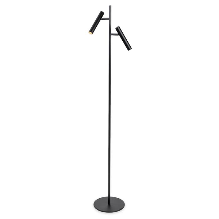 Aspen Black Dimmable LED Double Floor Lamp 6888BK