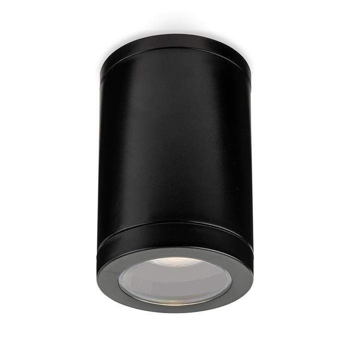Max Large Black IP65 GU10 Resin Flush Light 6818BK