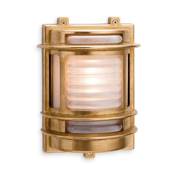 Nautic Curved Solid Brass IP64 Wall Light 5924BR