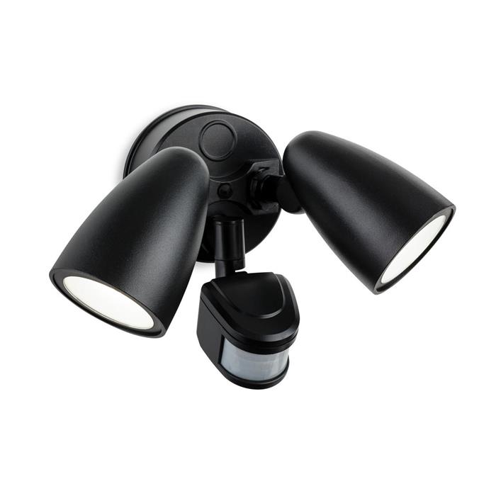 Security Black Dual CCT LED Outdoor PIR Light 2836BK