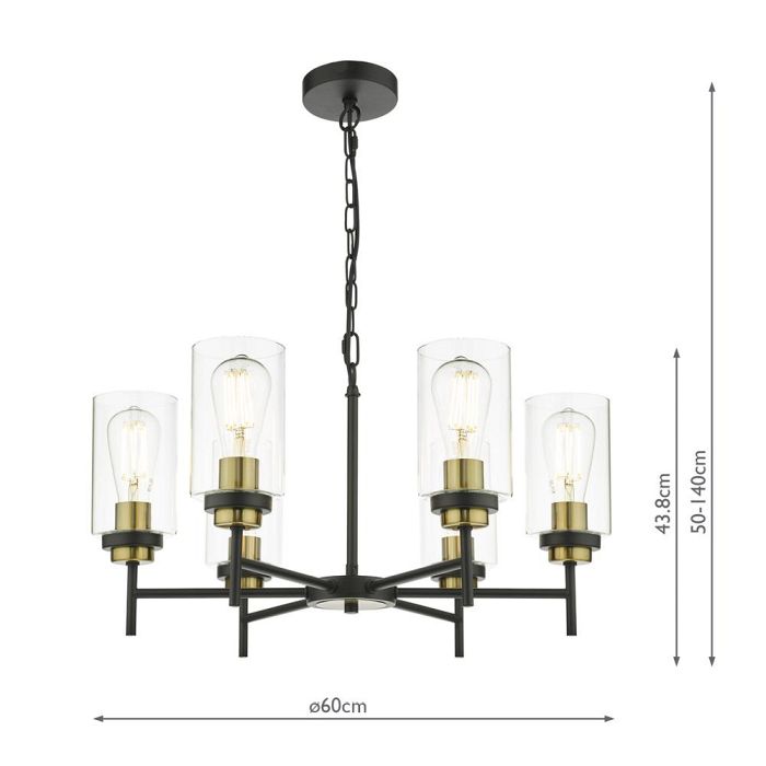 Abel Multi-Arm Ceiling Light Black Finish ABE0654