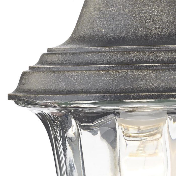 Aldgate IP44 Outdoor Wall Light Black Gold Finish ALD1635