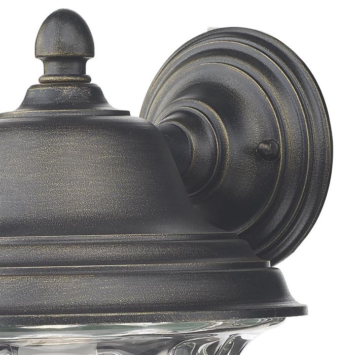 Aldgate IP44 Outdoor Wall Light Black Gold Finish ALD1635
