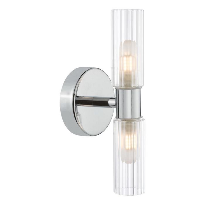 Bolton IP44 Double Polished Chrome Bathroom Wall Light BOL0950
