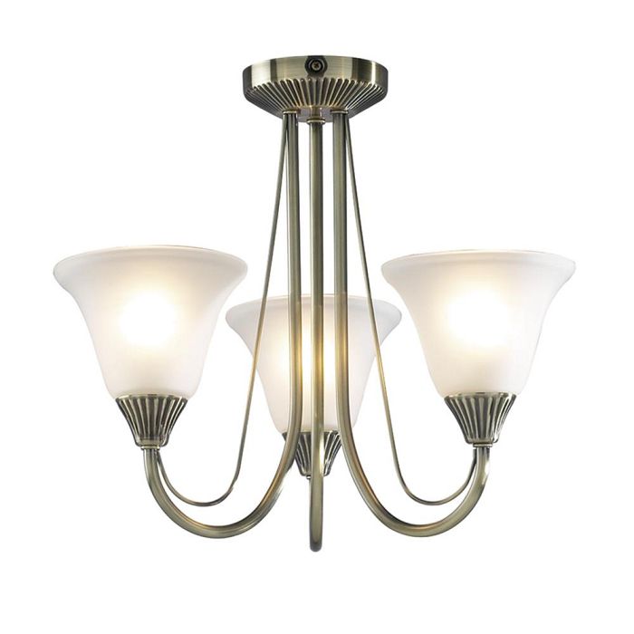 Boston Ceiling Light Antique Brass BOS03