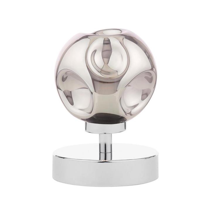 Esben Polished Chrome And Smoked Glass Touch Table Lamp ESB4150-28