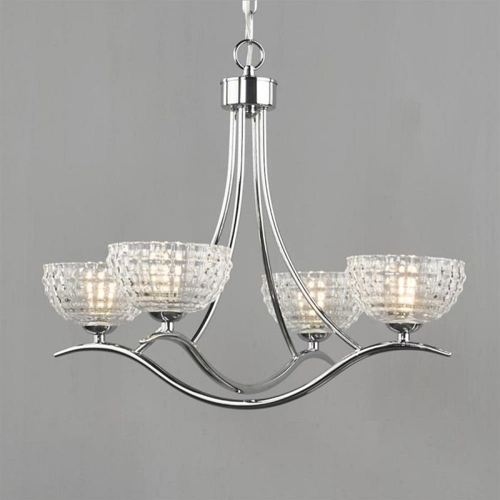 Lurleen Polished Chrome 4 Light Ceiling pendant LUR0450