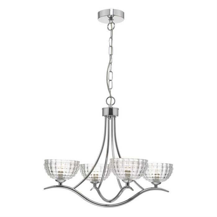 Lurleen Polished Chrome 4 Light Ceiling pendant LUR0450