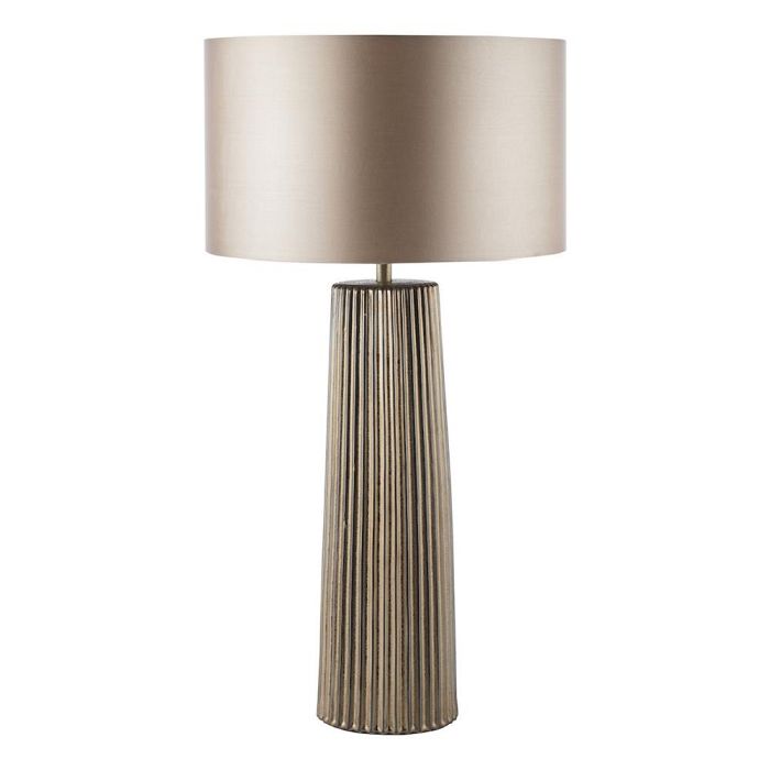 Myla Metallic Bronze And Taupe Drum Shade Table Lamp MYL4229-LYR1629