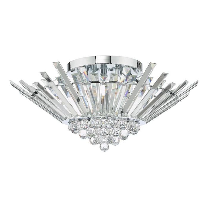 Nimbus Chrome Five Light Crystal Flush Fitting NIM5050