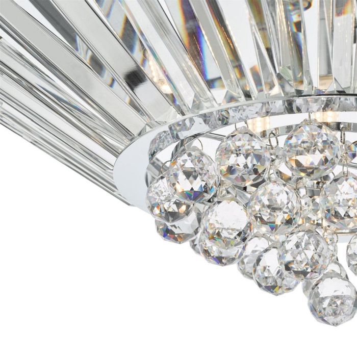 Nimbus Chrome Five Light Crystal Flush Fitting NIM5050
