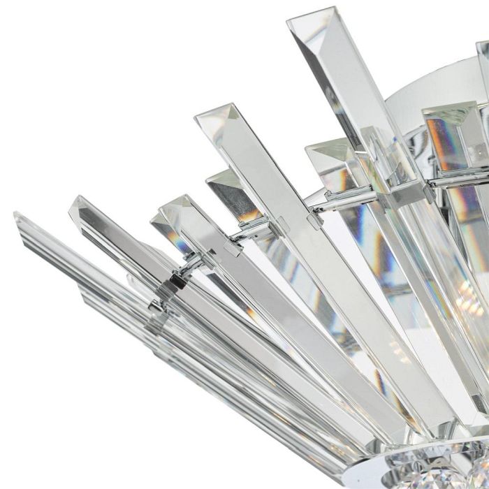 Nimbus Chrome Five Light Crystal Flush Fitting NIM5050