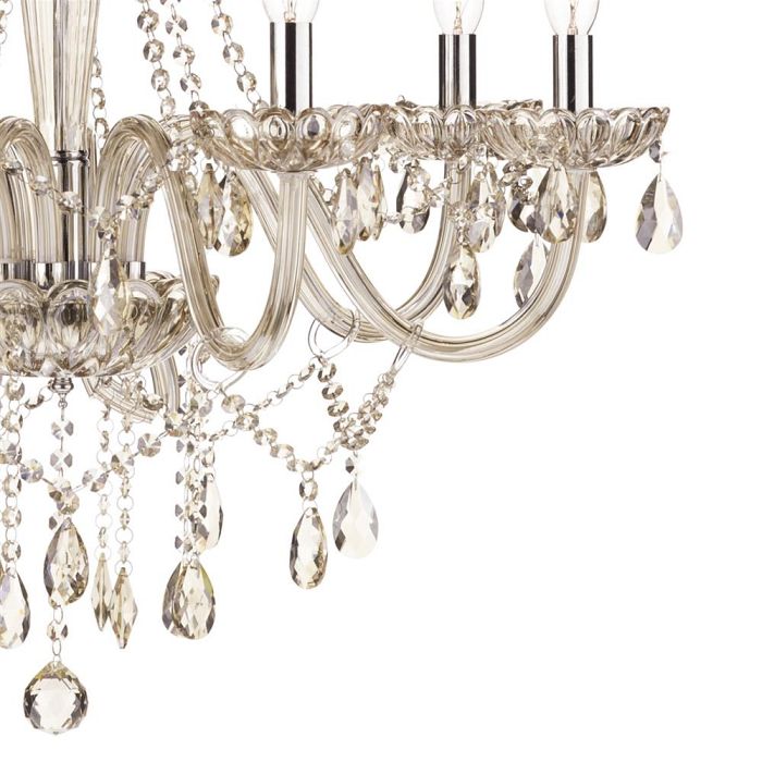 Raphael 8 Arm Champagne Crystal Chandelier RAP0806