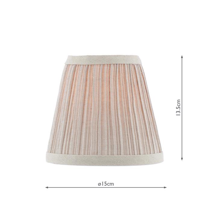 Didina 15CM Natural Pleated Linen Tapered Shade DID2629