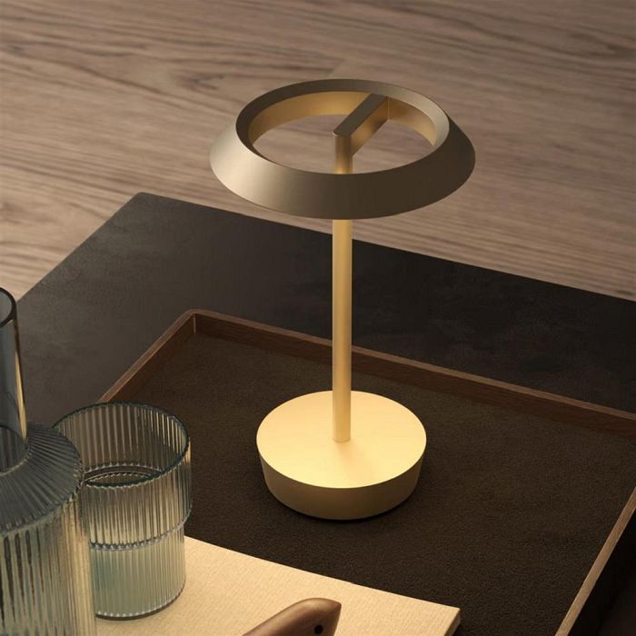 Halo LED Light Bronze Portable Rechargeable Battery Table Lamp 1468003