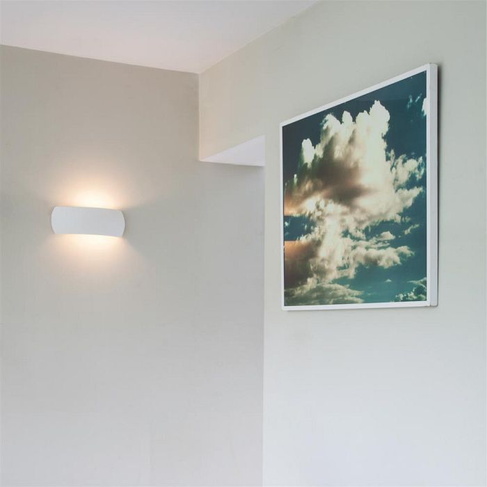 Milo Plaster Wall Washer White Finished 1299001