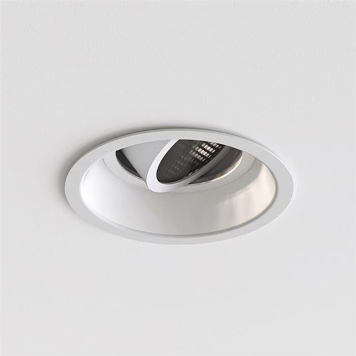 Minima White Slimline Round Adjustable Fire-Rated Spot 1249040