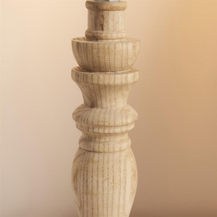 Bibury Natural Ash Wood And Brushed Aged Brass Table Lamp Base 110937