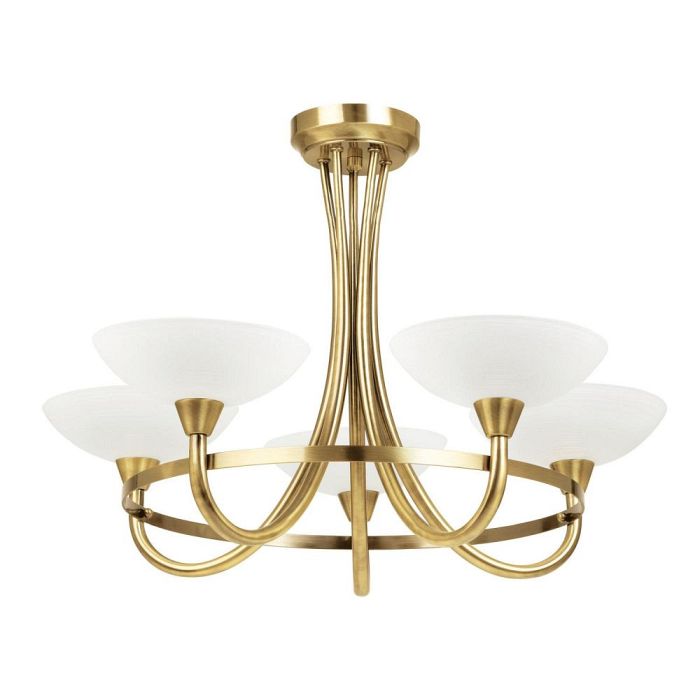 Antique Brass 5 Arm Ceiling Light CAGNEY-5AB