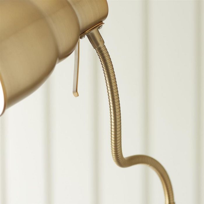 Classic Flexi Reader Floor Lamp Brush Aged Brass 108126