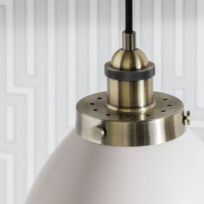 Franklin Taupe & Antique Brass Ceiling Pendant 76328