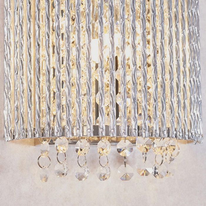 Galina Two Lamp Clear Crystal Wall Light 81978