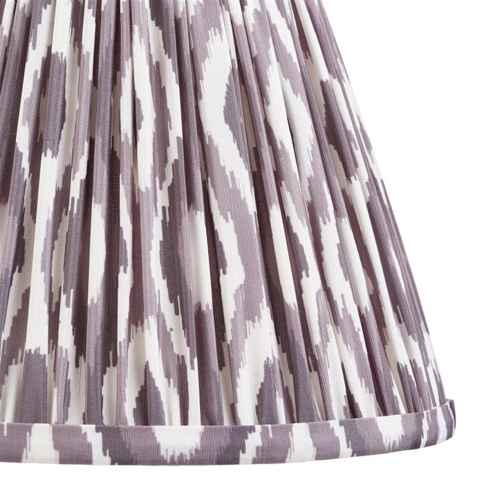 Ikat 250mm Tapered Pearl Grey Patterned Lampshade 113084