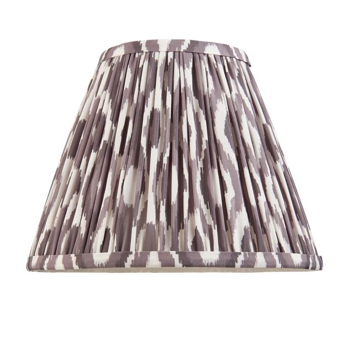 Ikat 250mm Tapered Pearl Grey Patterned Lampshade 113084