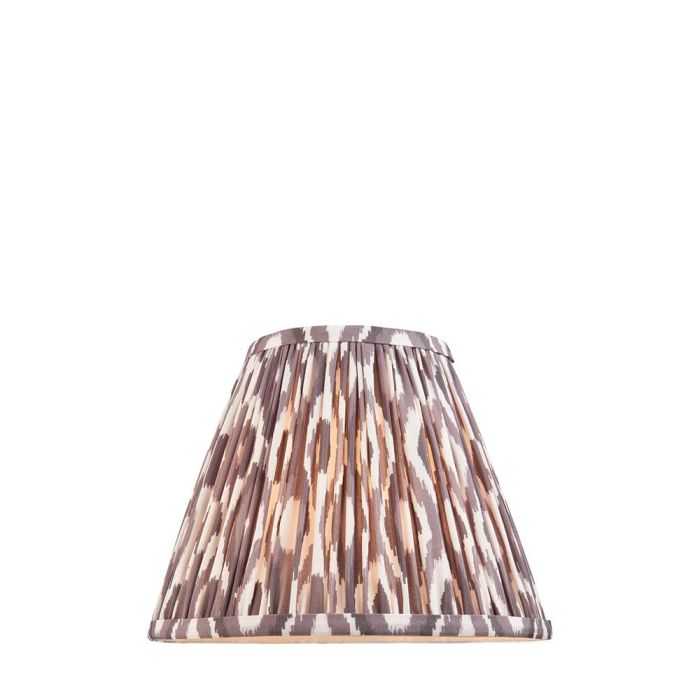 Ikat 250mm Tapered Pearl Grey Patterned Lampshade 113084