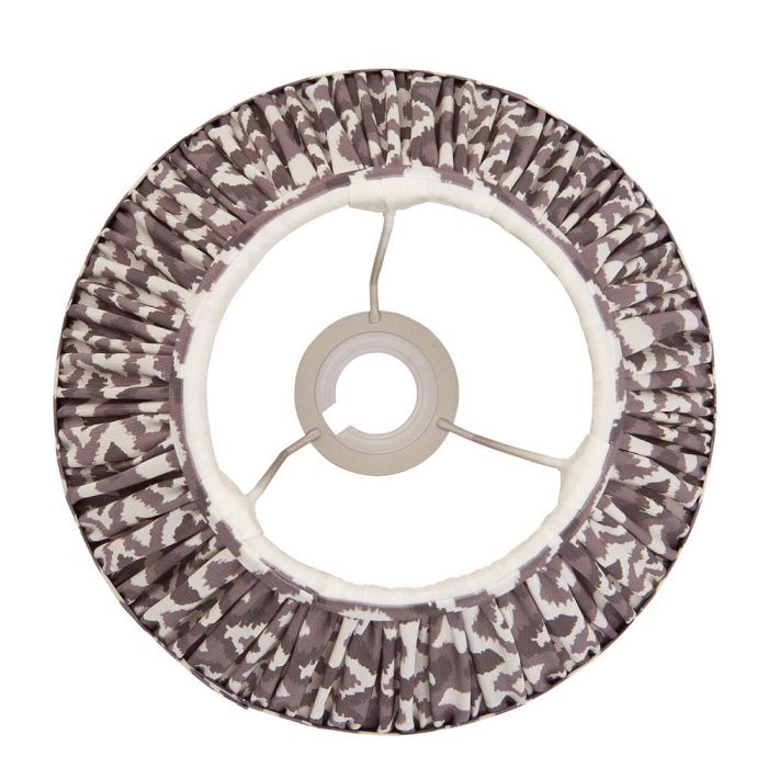 Ikat 250mm Tapered Pearl Grey Patterned Lampshade 113084