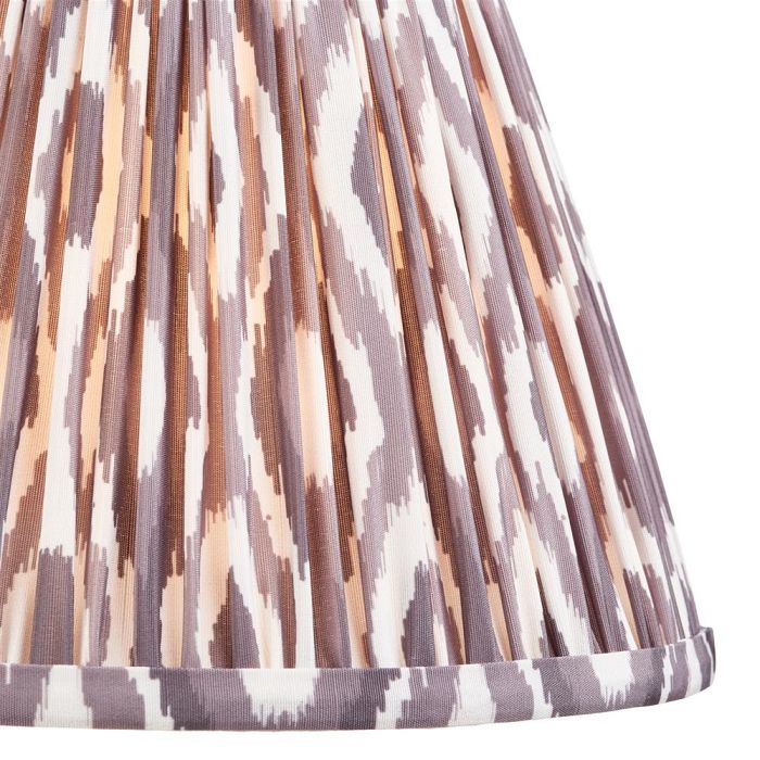 Ikat 250mm Tapered Pearl Grey Patterned Lampshade 113084