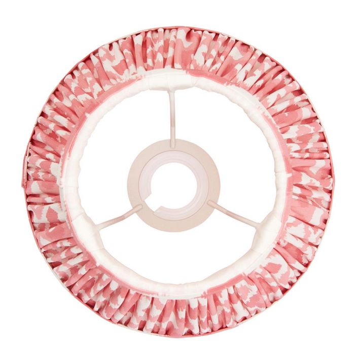 Ikat 200mm Digitally Printed Pattern Coral Pink Tapered Shade 111338
