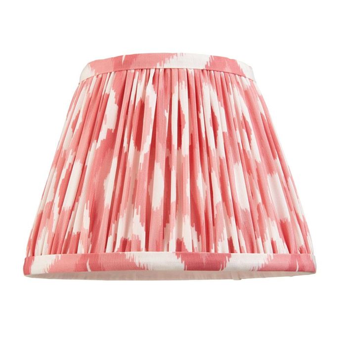 Ikat 200mm Digitally Printed Pattern Coral Pink Tapered Shade 111338