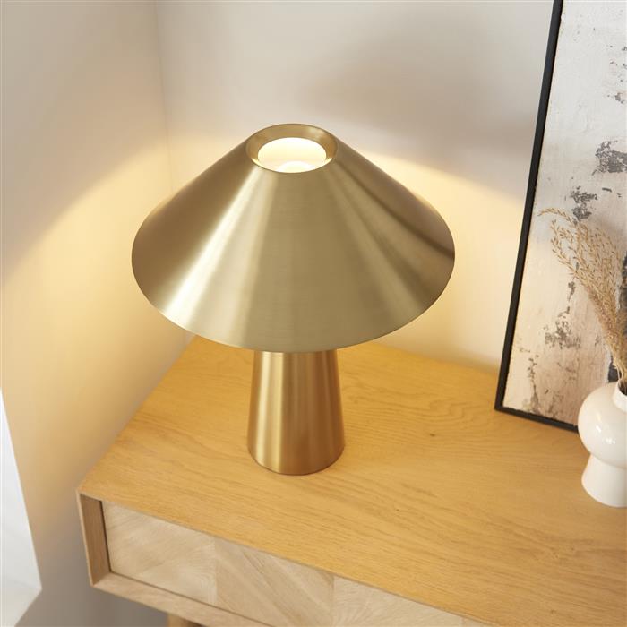 Isak Table Lamp Brushed Aged Brass Plate 118685