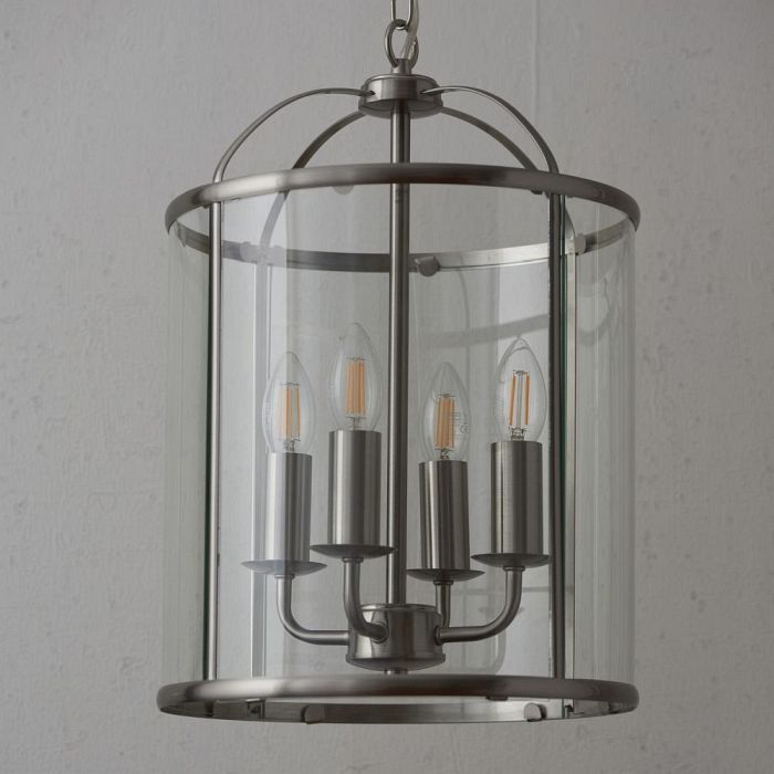 Lambeth 4 Light Satin Nickel Pendant 70324