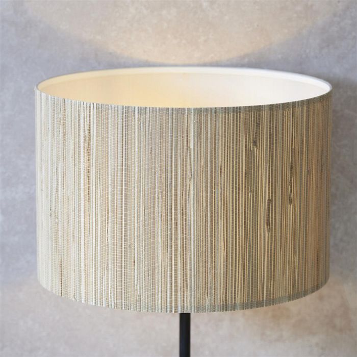 Longshore Floor Lamp Natural Seagrass and Matt Black 101694