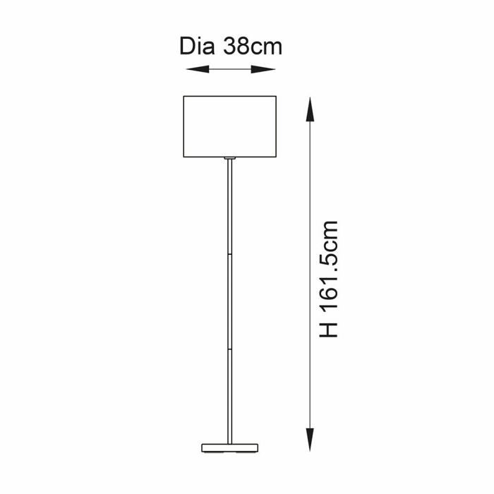 Longshore Floor Lamp Natural Seagrass and Matt Black 101694