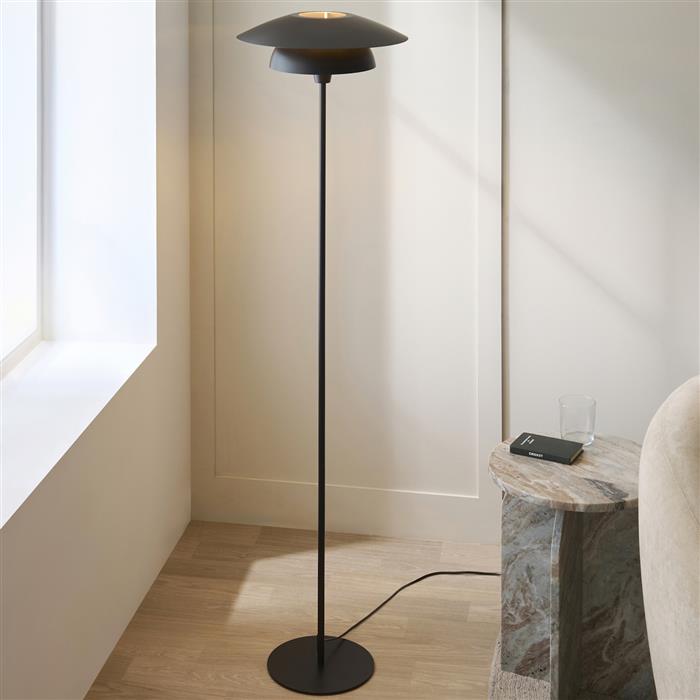 Lyon Domed Matt Black Finish Floor Lamp 121069