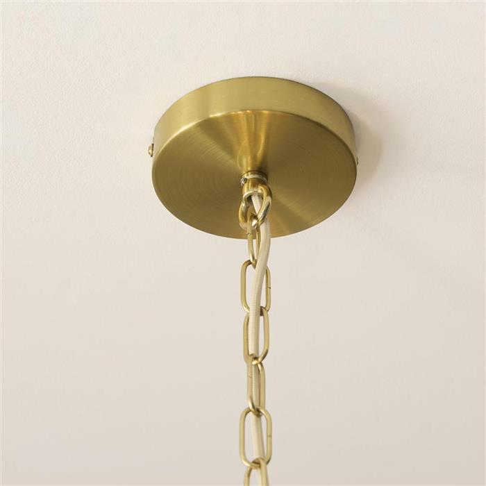 Noah 5-Light Cream and Brushed Brass Pendant 120013